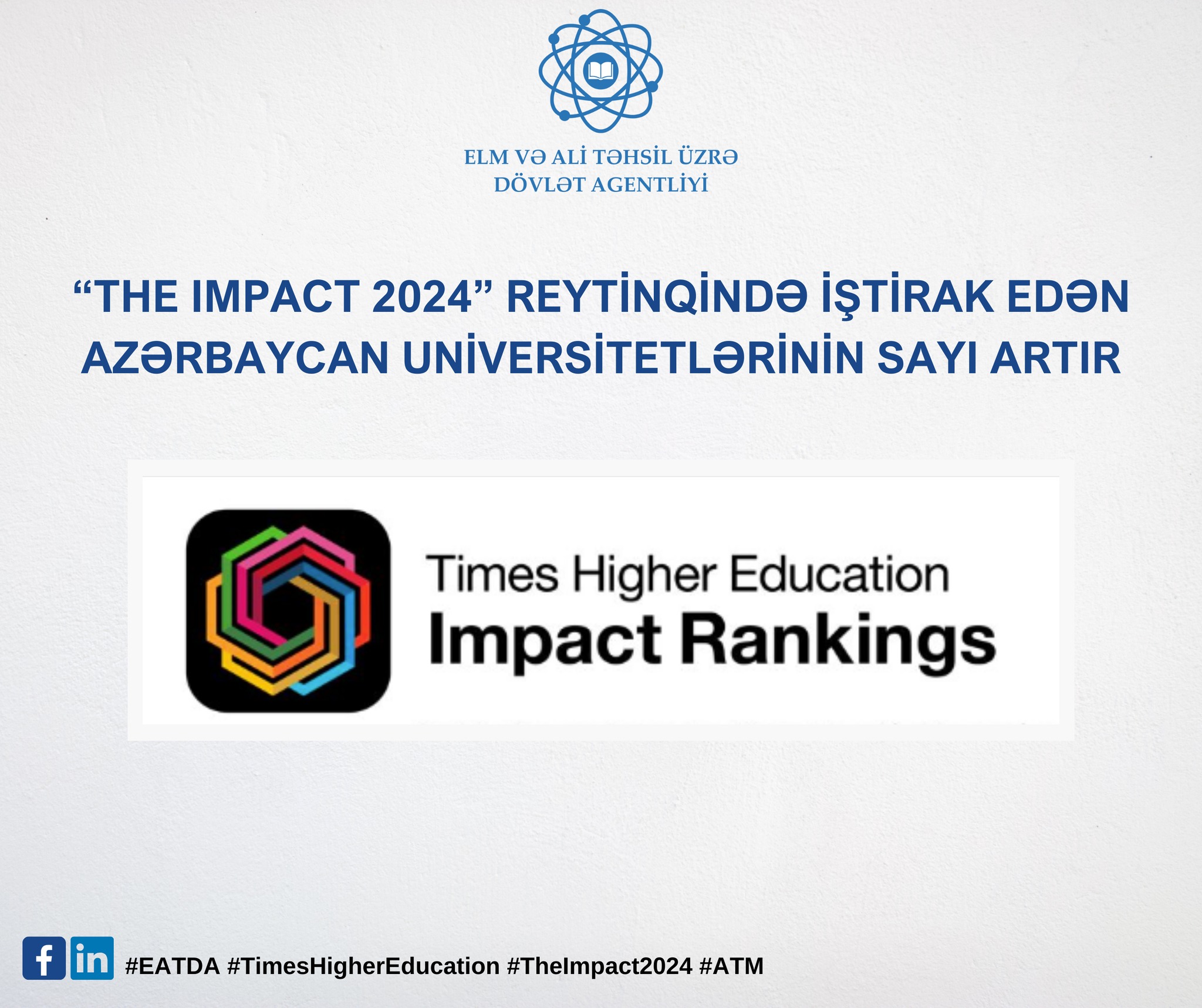 “THE Impact 2024” reytinqində iştirak edən respublika üzrə olan universitetlər